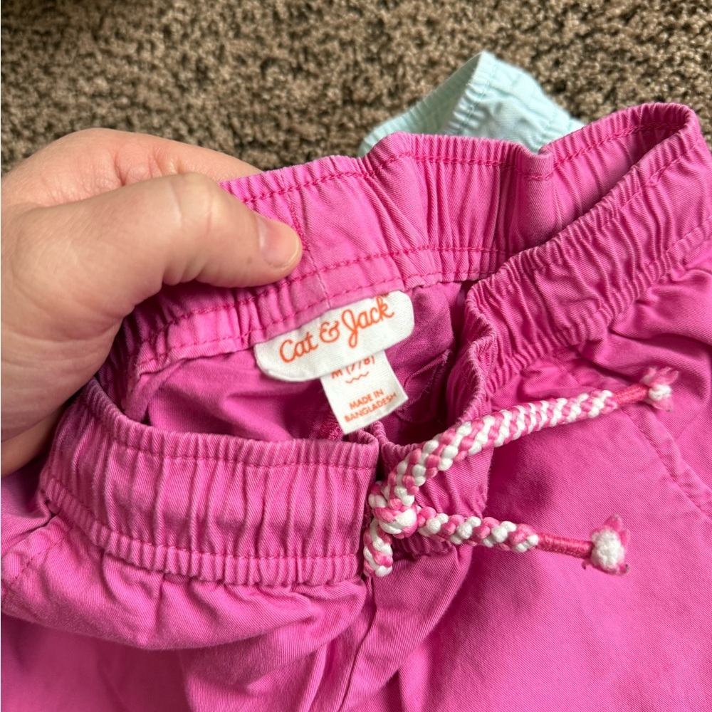 Lot of 4 cat and jack girls Bermuda pull on short size medium 7/8 - Picture 4 of 5